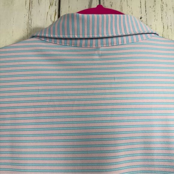 Peter Millar Summer Comfort Mens Stripes Polo Shirt Tiburon Naples Golf Relaxed - Picture 11 of 14